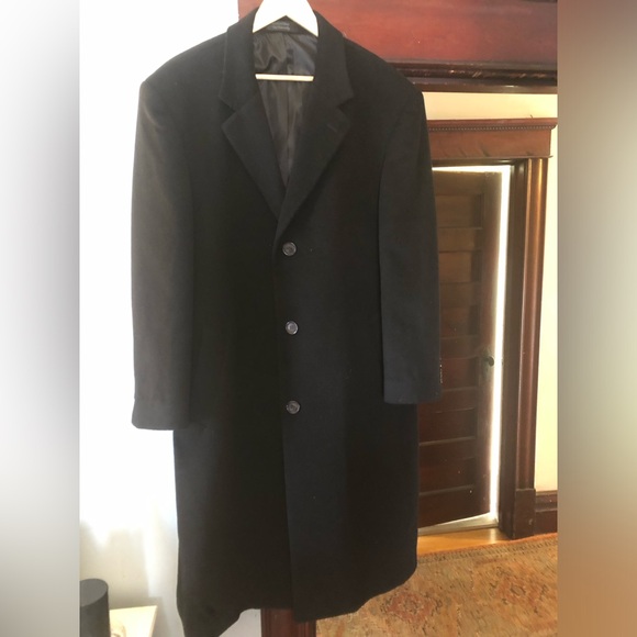 Chaps Men's Black wool Overcoat